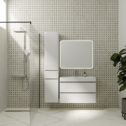 Style Line Тумба с раковиной подвесная Атлантика 90, Люкс антискрейч, PLUS – фотография-11